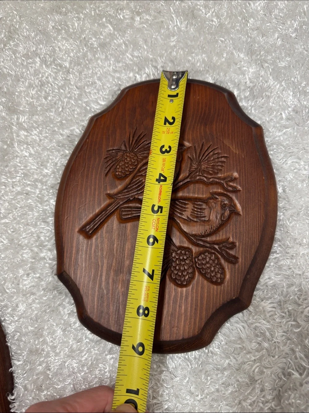 Vintage wooden wall plaques bird cardinal lot of 2